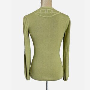 ALESSANDRO ALBANESE Light Green Knit Top Sweater Girls Large / Ladies Small